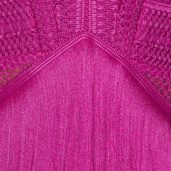 SOLD PatBO Long Sleeve Fringe Mini Dress - Picture 13 of 14